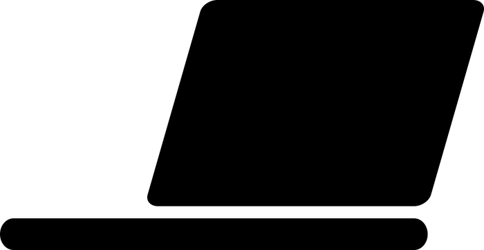 Black labtop computer notebook icon