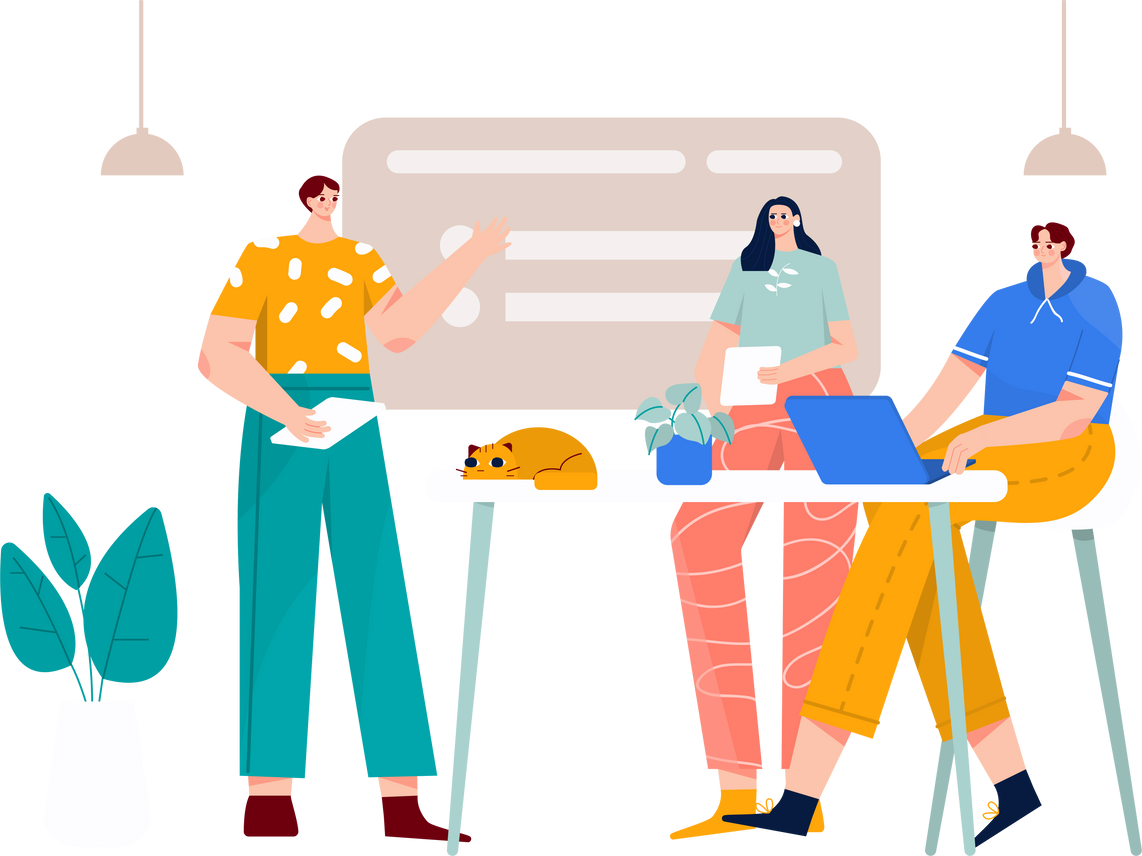 Office Meeting Illustration